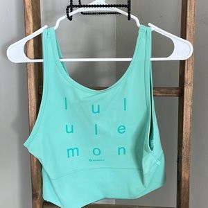 RARE!!!! Lululemon power pivot cropped tank. Mint green! Special edition.